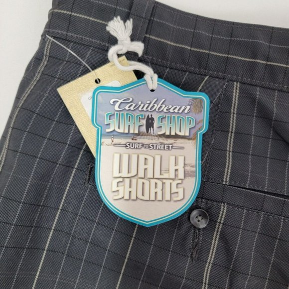 Caribbean Surf Shop Walk Shorts Swimwear Swim Trunks Mens Size 36 New gray grey - Picture 4 of 10
